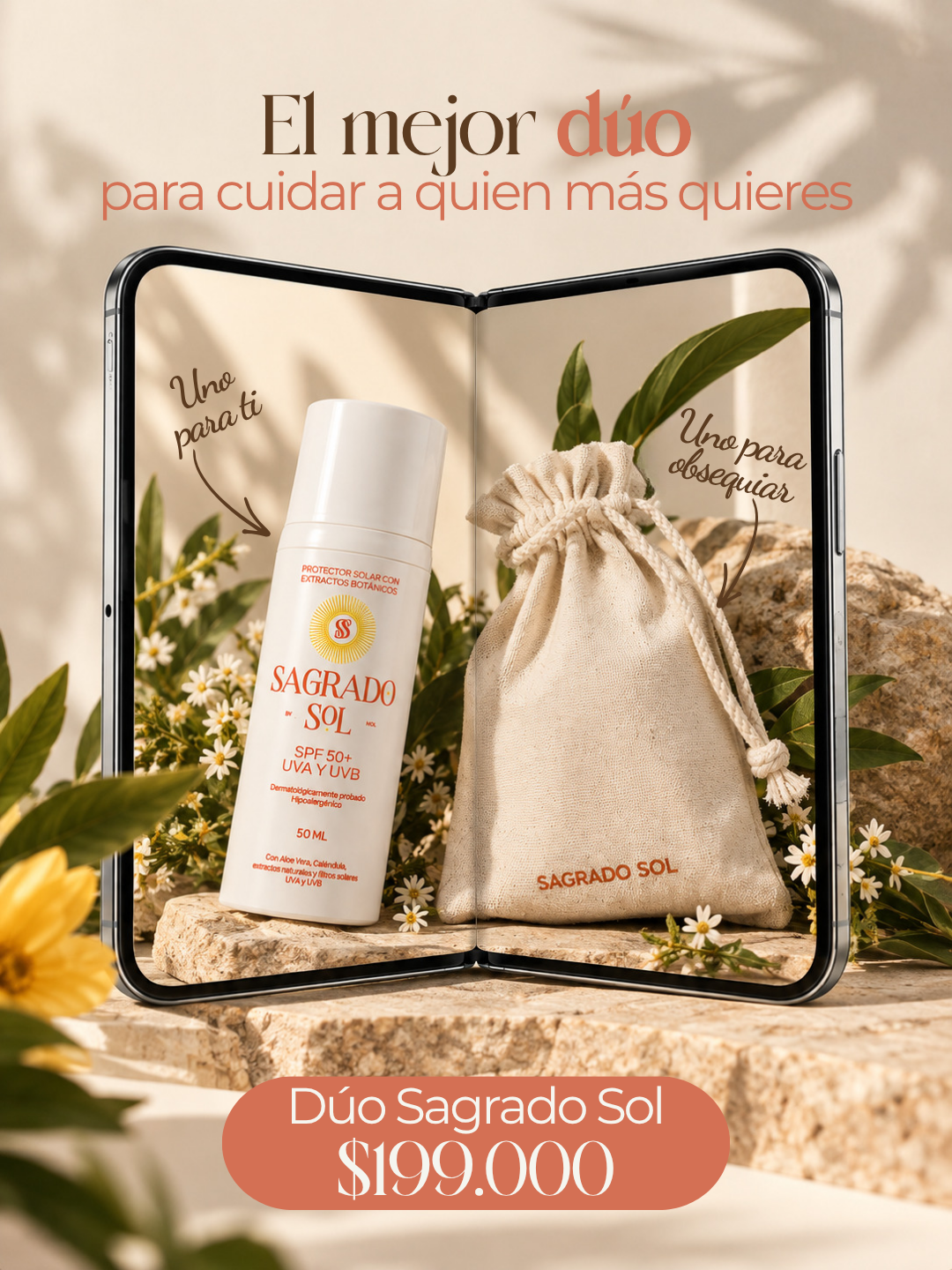 DÚO SAGRADO SOL ☀️ | Protector Solar Mineral SPF 50+